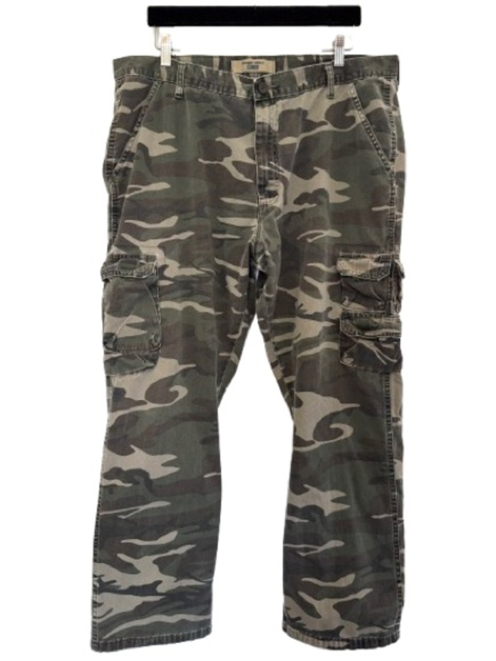 y2k Wrangler Jeans Co. Camo Cargo Pants Distressed Green Streetwear Skater